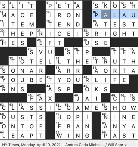 rex parker today crossword